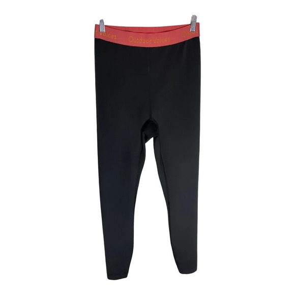 Outdoor Voices Smooth 7/8 Leggings High Rise Nylon Black-sz Medium - Picture 1 of 9